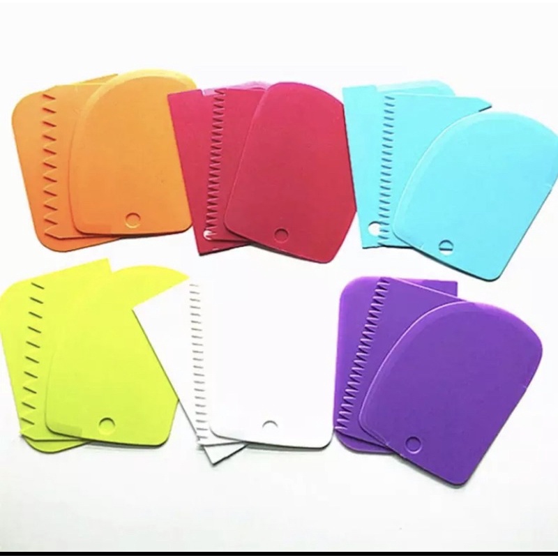 Kit Raspador E Espátula De Plastico Confeitaria -Envio Rapido em Oferta na Shopee