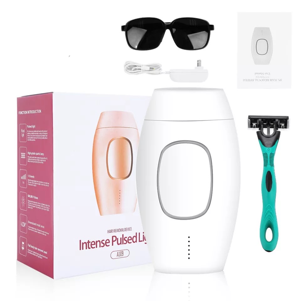 Aparelho Depilador Pelos Laser Luz Pulsada Kit Oculos Lamina