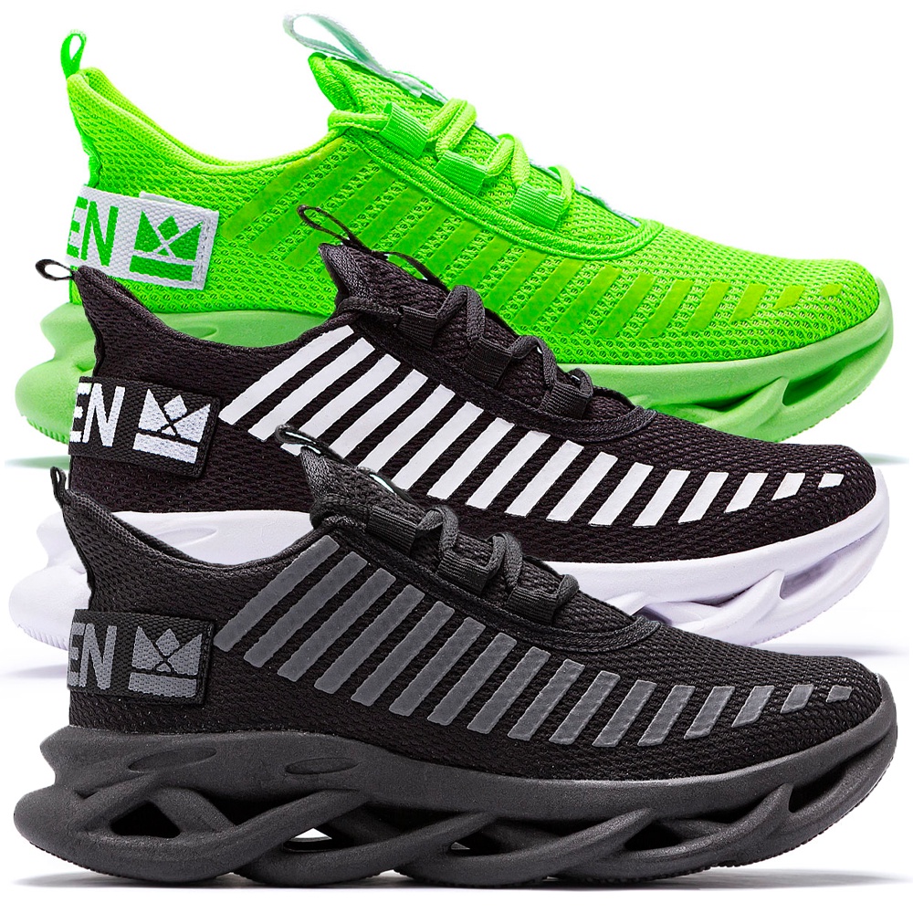 kit 3 tenis casual e esportivo de corrida academia caminhada dia a dia
