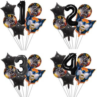 1 Conjunto Super Herói Batman Número Da Folha Balão Globos De Ar Crianças Festa De Aniversário Decoração Do Chuveiro De Bebê Inflável Brinquedos em Oferta na Shopee