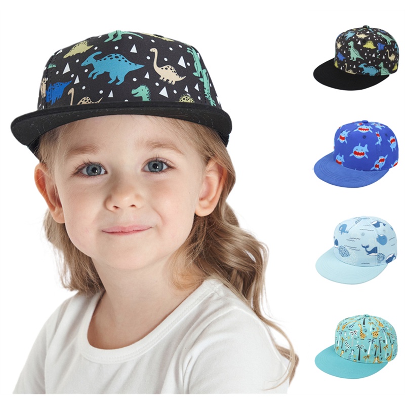 Verão Bebê Chapéu De Sol Dos Desenhos Animados Impresso Panamá Praia Crianças Boné De Beisebol Menino Menina Hip-Hop Sna