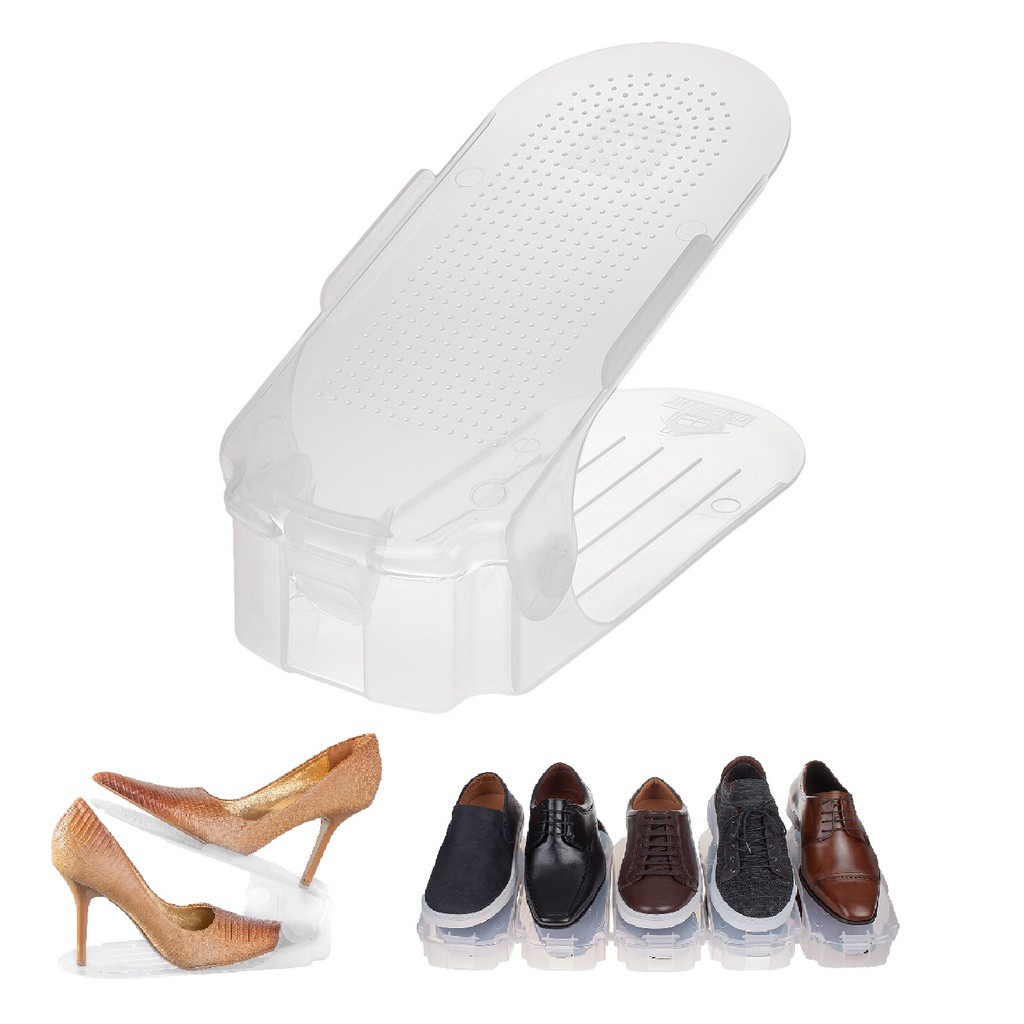 10 Organizadores De Calçados Transparente Regulagem De Altura em Oferta na Shopee