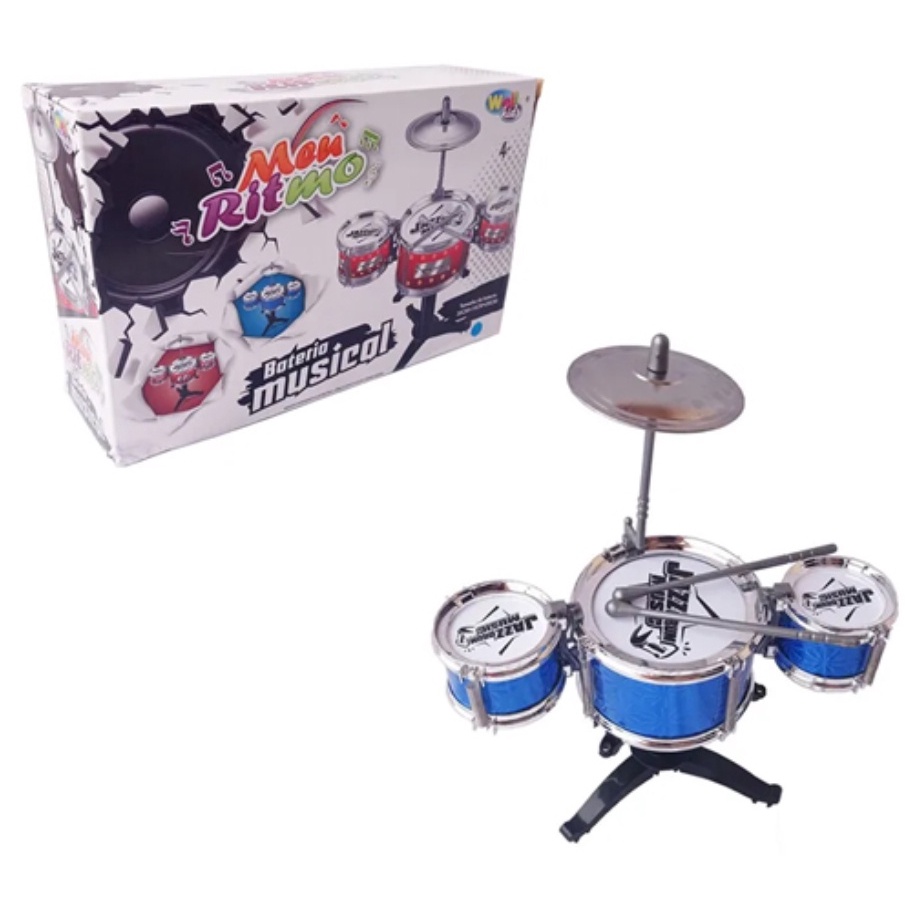 Mini Bateria Musical - Meu Ritmo Jazz Drum Music - Wellkids WB7695