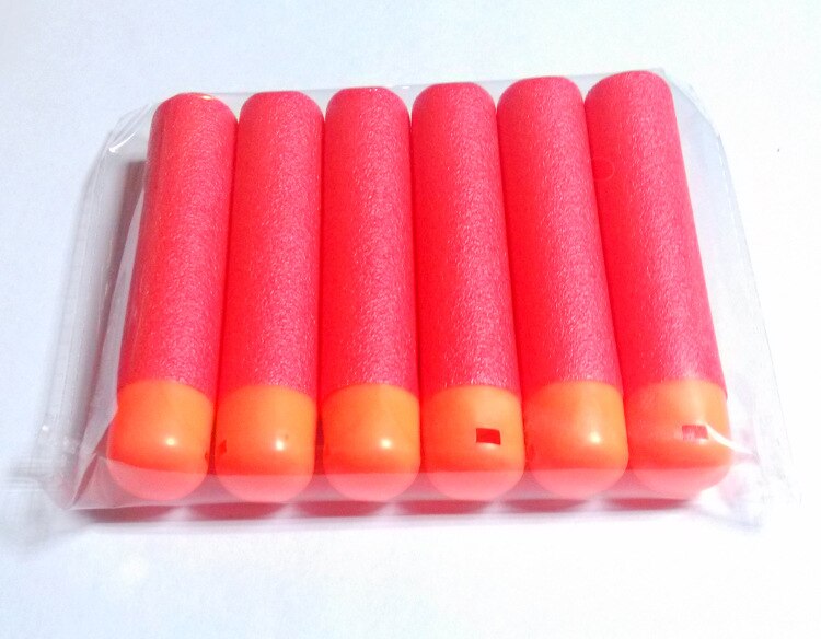 30 Pcs 9.5x1.8 cm Red Nerf Mega Crianças Brinquedo De Espuma Refil Dardos Grande Buraco Cabeça Presente
