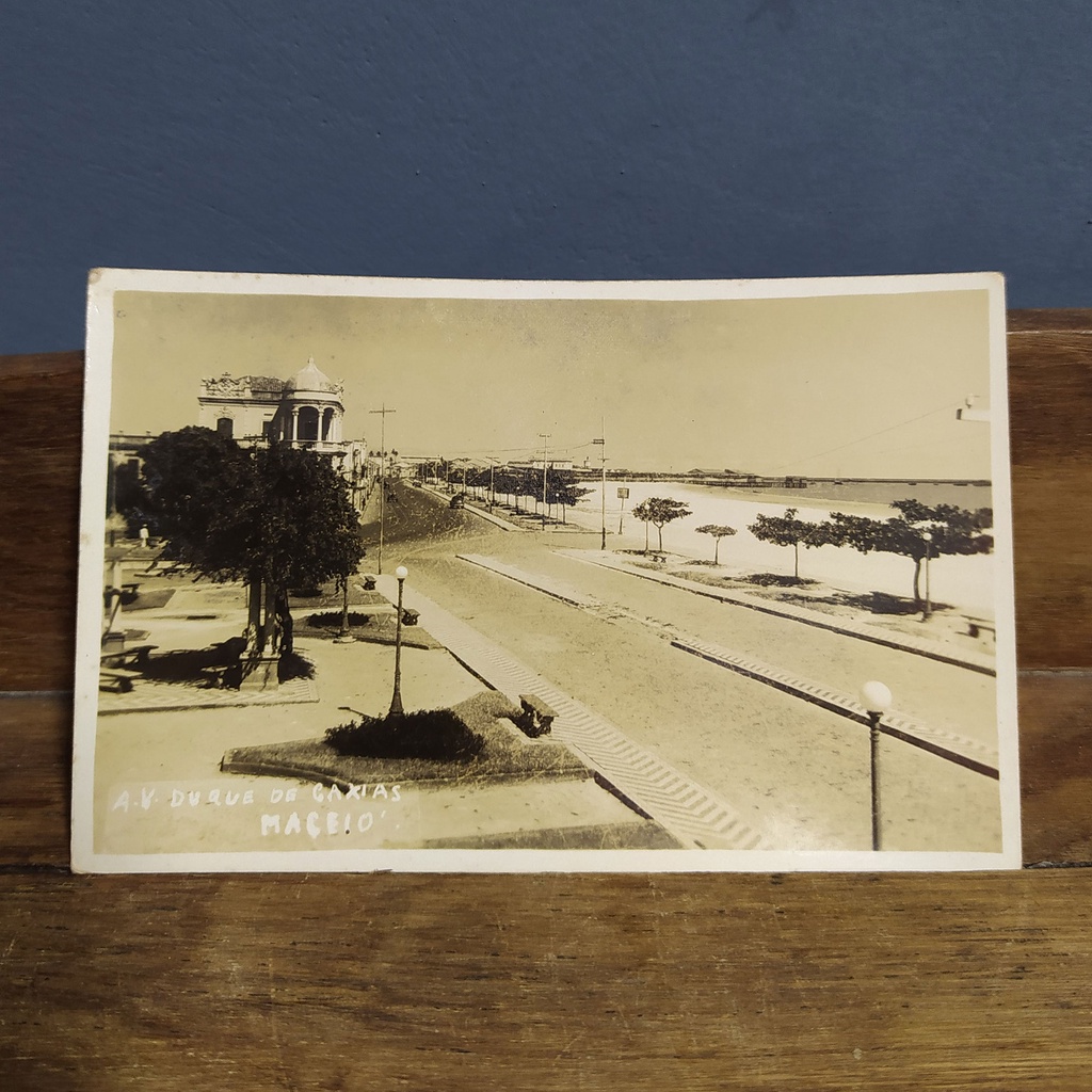 Cartão postal fotográfico Avenida Duque de Caxias Maceió Al