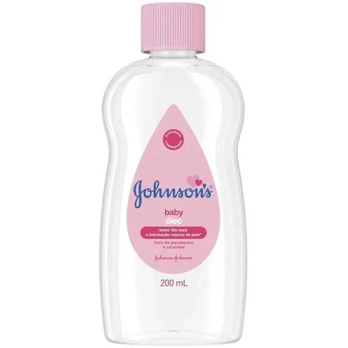 Oleo J&j Baby Puro 200ml  Johnson's Baby Regular Hidrata e Amacia com