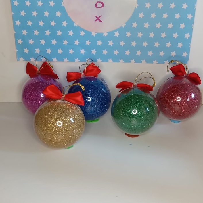 Kit com 10 Bolinhas de Natal, Decoração de Arvore de Natal, Lembrança de fim de ano, Lembrança escola, Bolinhas Decoradas