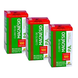 Cloreto De Magnésio Pa 300 Capsulas Original Medinal 500 Mg em Oferta na Shopee