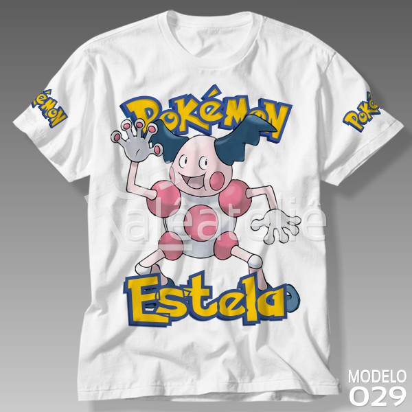 Camiseta Mr Mime Pokemon Go Pokebola Jogo Game Infantil Adulto Personalizada