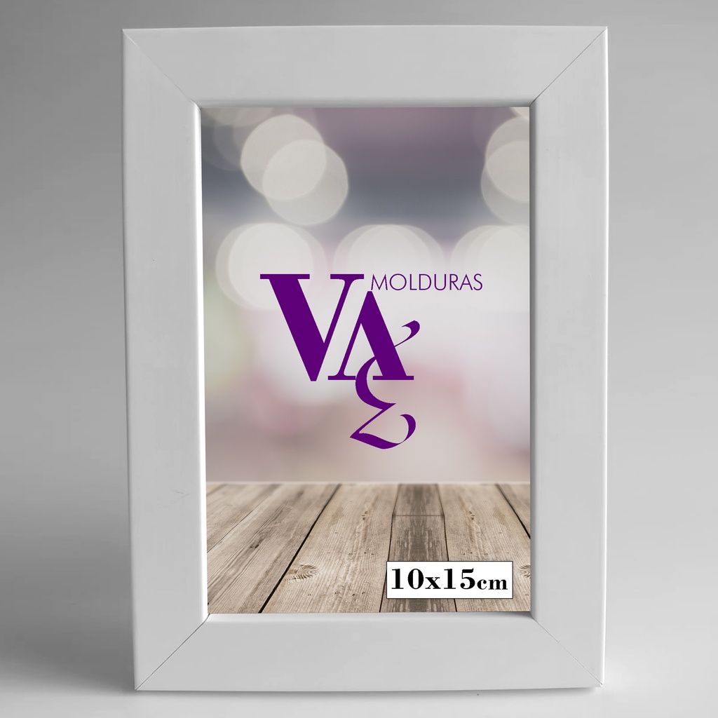 Kit 2 Porta Retrato 10x15 Foto Moldura Vidro Branco