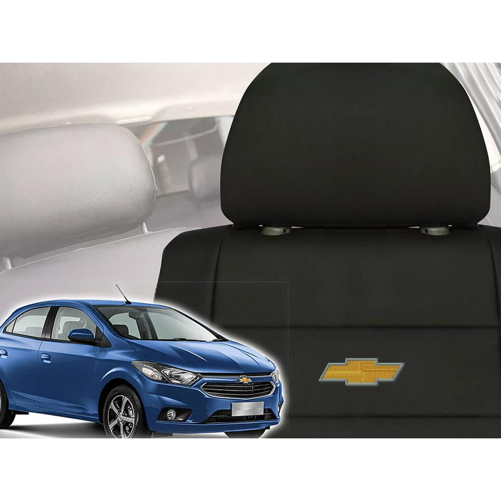Capa De Banco Automotivo Couro Logo Gm Onix 2012 A 2019 em Oferta na Shopee