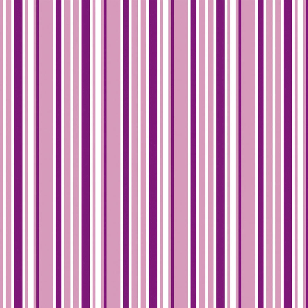 Papel de parede com listras em tons de roxo, lilás claro e branco Para Quartos e Sala