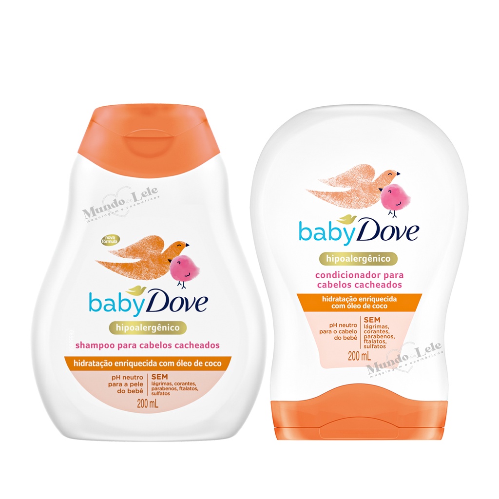 Kit Shampoo + Condicionador Dove Baby Hidratação Cabelos Cacheados - Mom & Baby