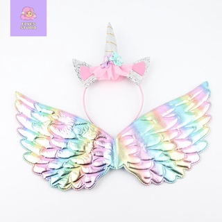 Asas De Borboleta Headband Com Unicórnio Traje Do Partido Acessório Fotografia Masquerade Halloween