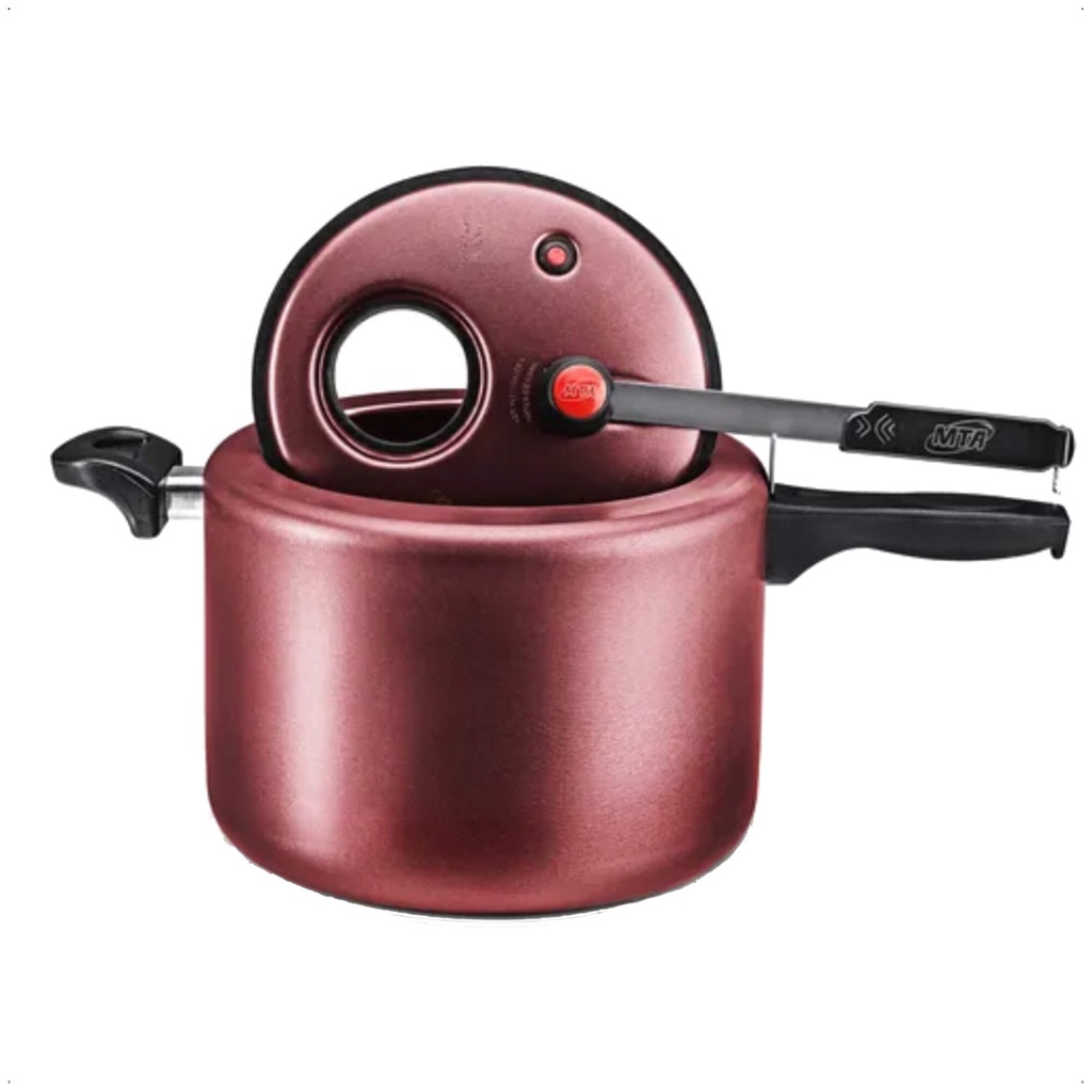 Panela De Pressão 4,5L Antiaderente Cereja Com Visor na Tampa MTA - 6023 em Oferta na Shopee