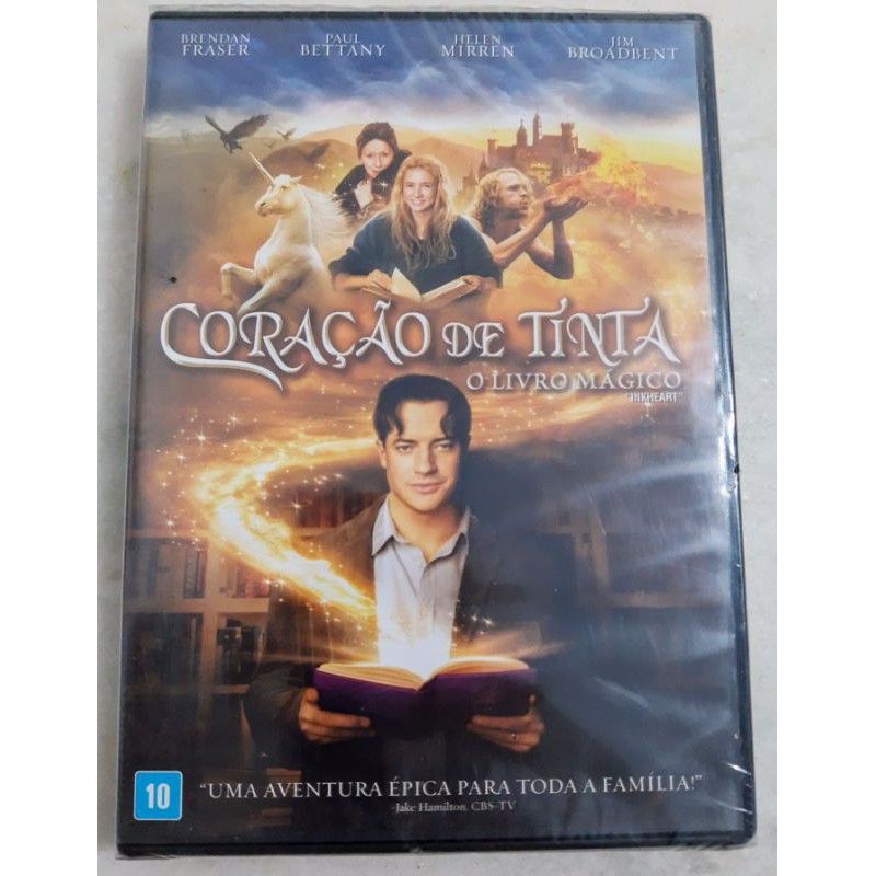 DVD Coração de Tinta O Livro Mágico Brendan Fraser (Original Lacrado) Shopee Brasil