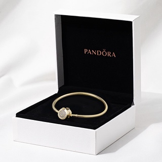 Pandor _ A Pulseira De Prata Momentos Coroa De Ouro Brilhante Letra O Corrente De Osso De Cobra Para Fêmea 569046C01 f925