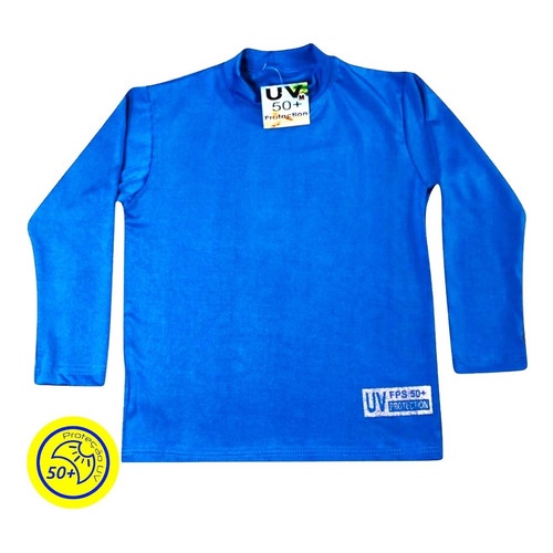 Camiseta Blusa Camisa Proteção Solar Uv 50 Infantil Azul 2a8