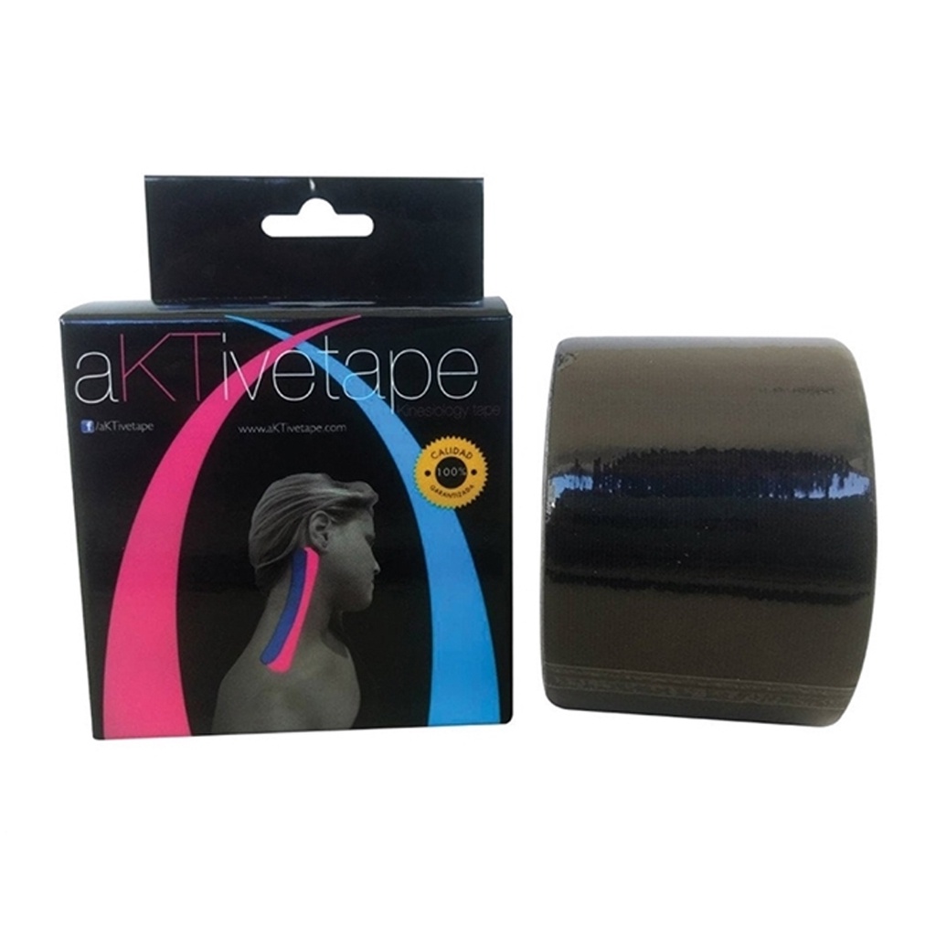 Bandagem Elástica/Kinésio - Aktive Tape Preta