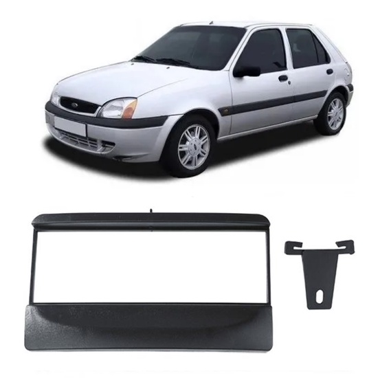 Moldura Painel Radio Toca Cd 1 Din Ford Fiesta Courier