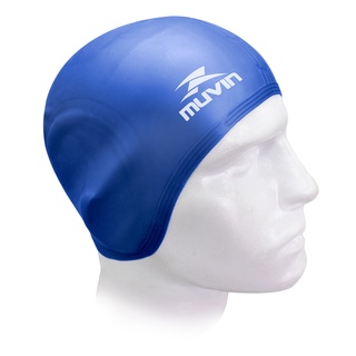 Touca de Natação em Silicone Muvin – Esportes Aquáticos Hidroginástica - Proteção Total Orelha e Ouvido - Treino Competição