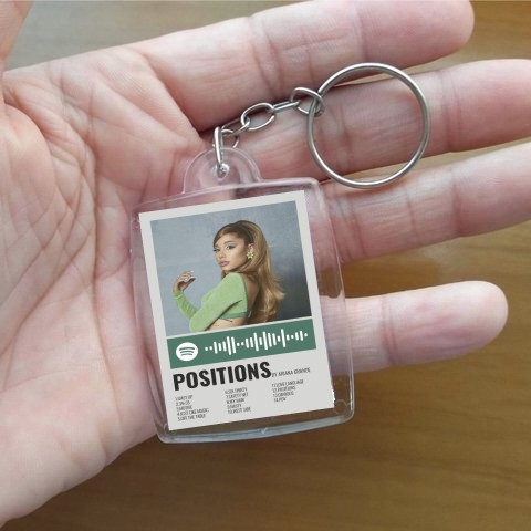 ARIANA GRANDE - CHAVEIRO SPOTIFY ACRÍLICO 3X4 PERSONALIZADO