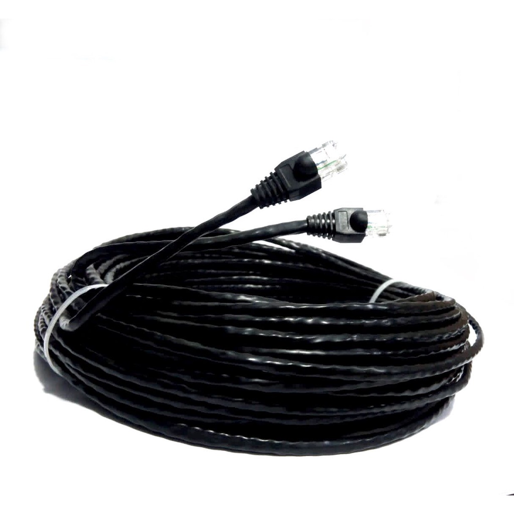 Cabo De Rede -- Internet Lan Utp --- Montado --- 30 Metros - Preto