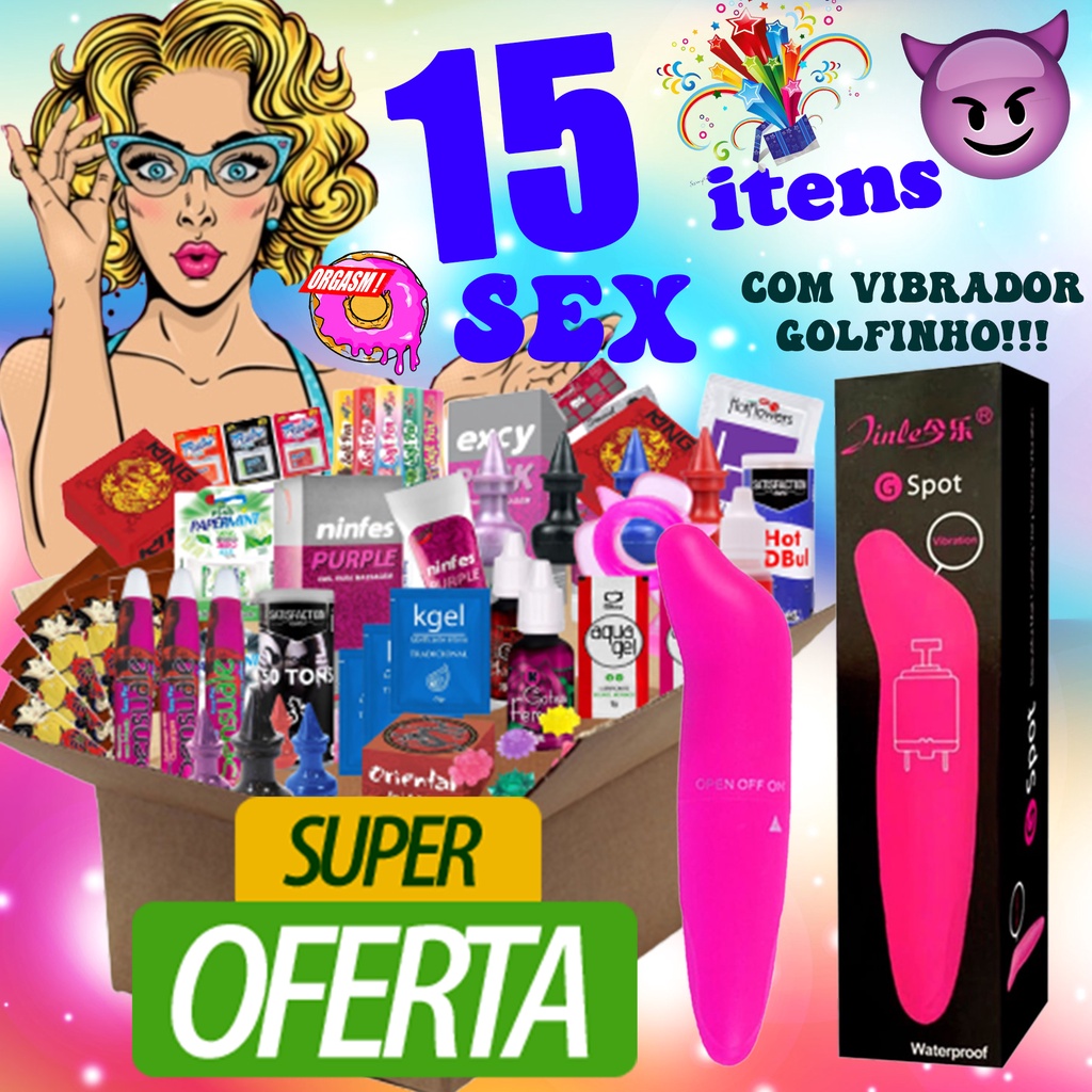 Kit Sex Shop 15 Produtos Eróticos Com Vibrador Ponto G Golfinho Escorrega O Preço 0002