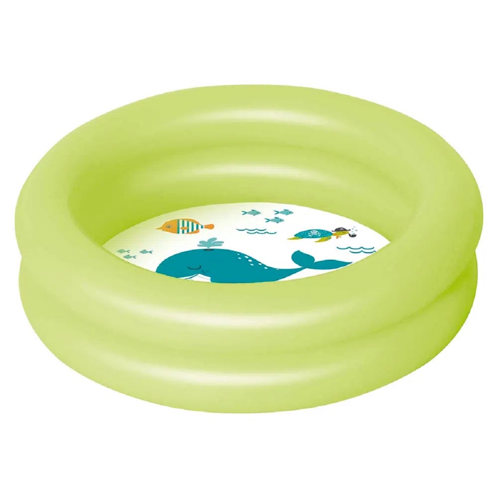 Banheira Piscininha Inflável Escorregador 28 Litros Verde 001780 - Mor em Oferta na Shopee