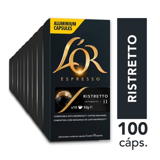 Kit 100 cápsulas de café LOR Ristretto