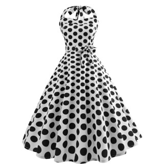 Vestido De Bolinha Anos 60 Feminino Festa Retrô Vintage Bolas Traje Para Baile Fantasia Midi Evangélico Poá Barato P37B em Oferta na Shopee