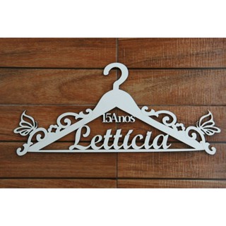 Cabide Debutante 15 Anos em MDF 6mm em Oferta na Shopee