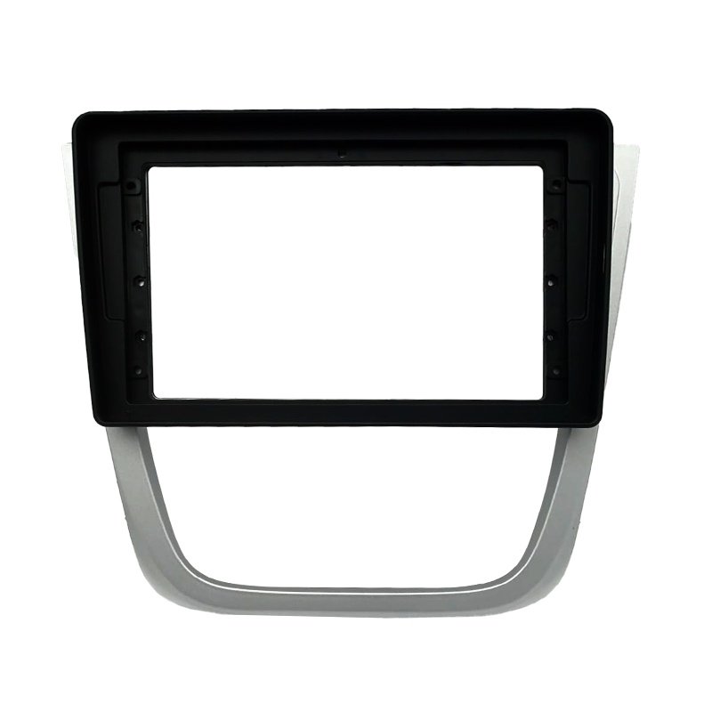 Moldura 9 Pol. Flutuante Gol G5, Saveiro, Voyage C/ Suporte 4 Botões - Prata em Oferta na Shopee