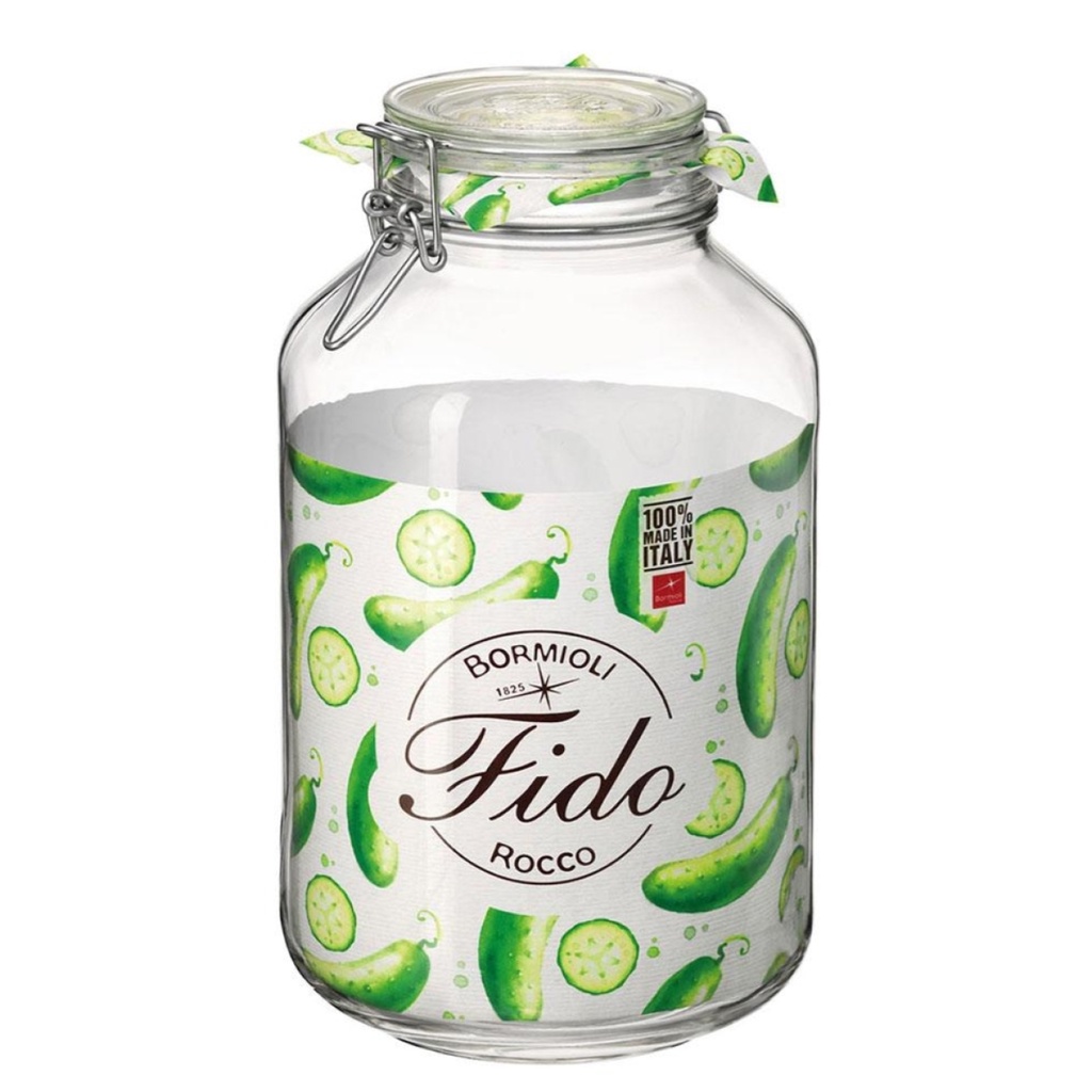 Pote Hermético Vidro Fido Bormioli Fecho Metal 4 Lt Original em Oferta na Shopee