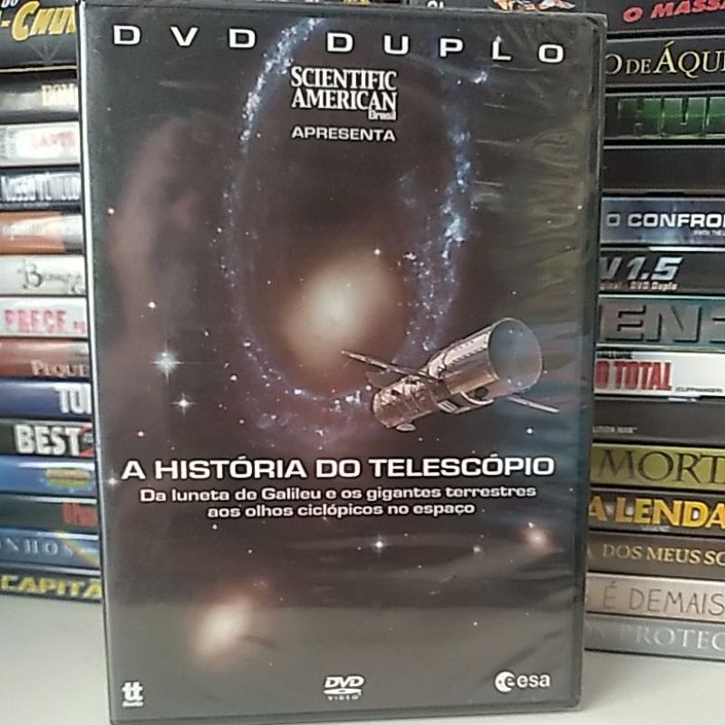DVD - A HISTÓRIA DO TELESCÓPIO DUPLO - De luneta de galileu e os gigantes terrestres, aos olhos ciclovias no espaço