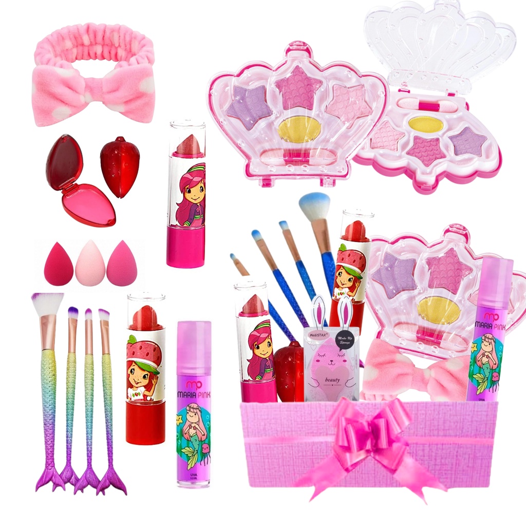 Kit Combo Maquiagem Infantil 11 Itens Criança | Shopee Brasil