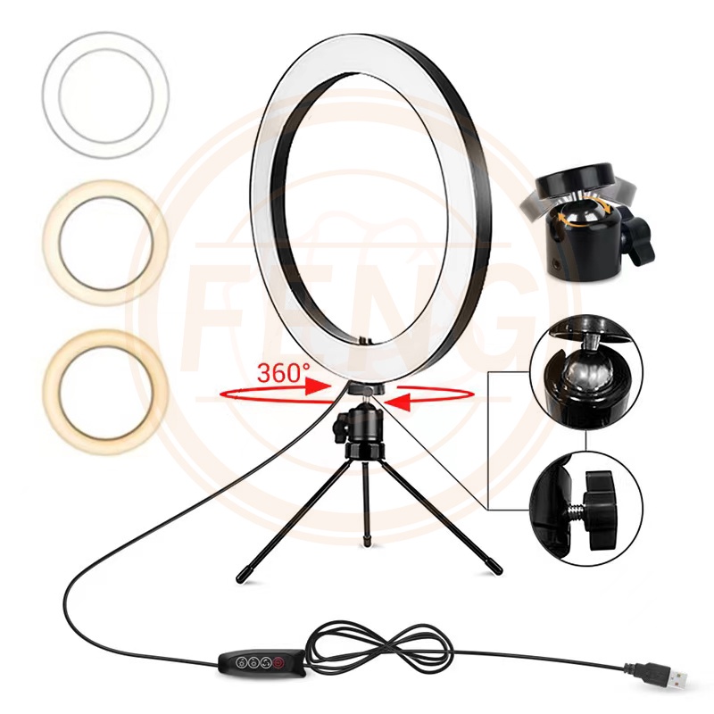 Ring Light Iluminador Portátil 6 polegadas Polegada 16cm