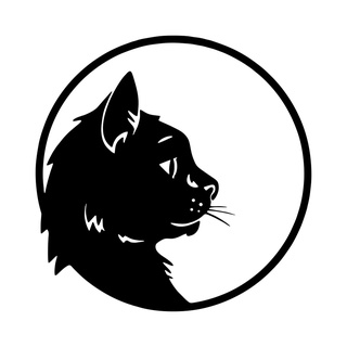 Quadro Decorativo Gato Perfil MDF 3mm Preto Fosco