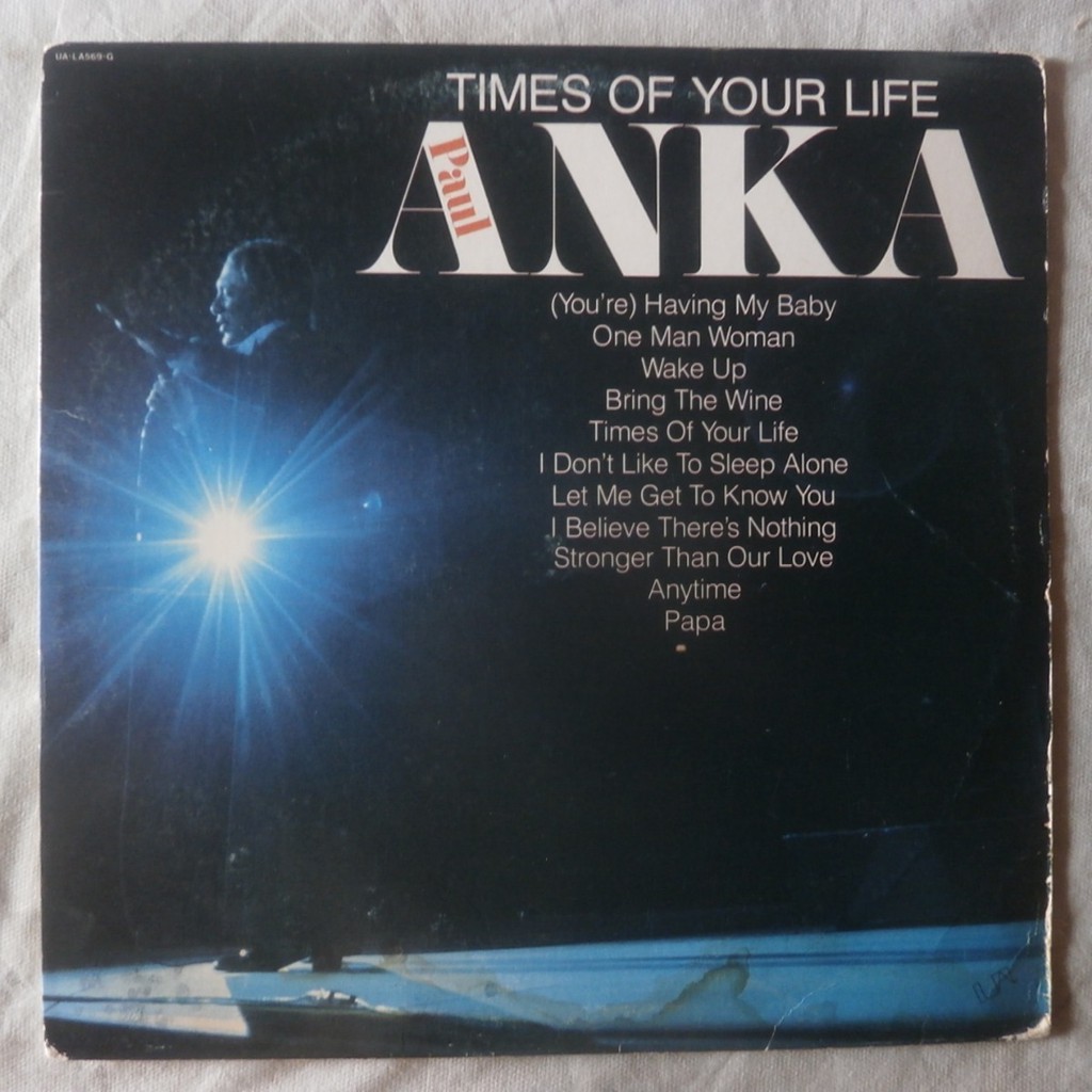 Lp Paul Anka 1975 Times Of Your Life, Disco De Vinil