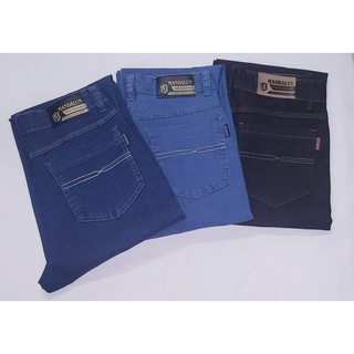 calca jeans masculina tradicional corte reto com elastano plus size