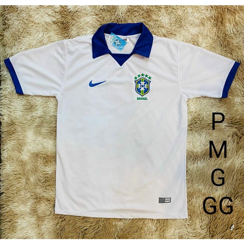 Glow boy enter Camisa DO Brasil Branca COM Gola Preços & Promoções-Sep 2022|BigGo Brasil