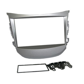 Moldura 2 Din Hyundai Hb20 Hb20s - Prata em Oferta na Shopee