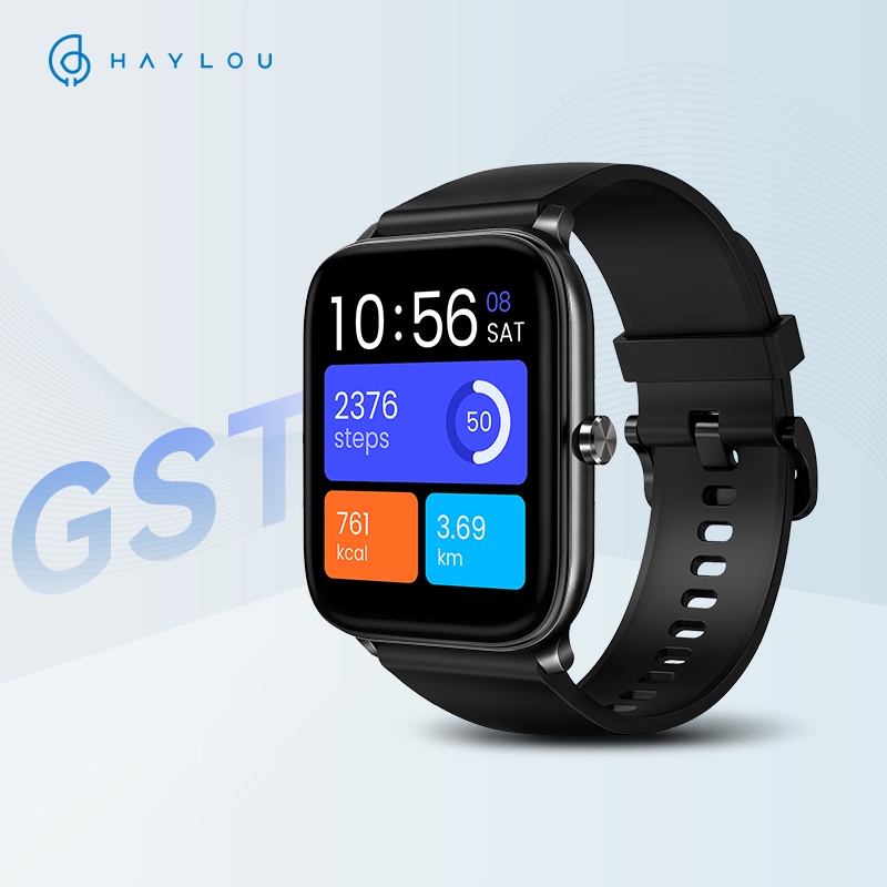 HAYLOU GST LS09B Relógio Inteligente Smart Watch Bluetooth V5.1 Monitor de Oxigênio no Sangue Monitor de Freqüência Cardíaca 12 Modos Esportivos Gerenciamento