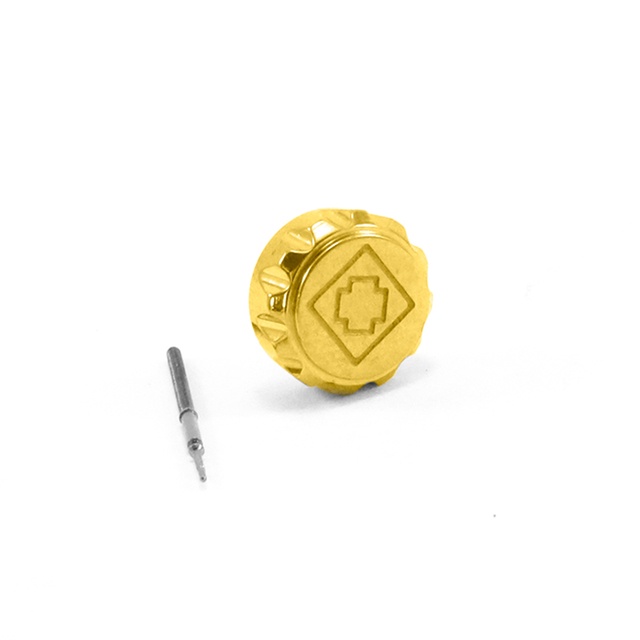 Coroa e Tige Para Relógio Invicta Pro Diver 0072 0073 0074 0075 0077 Dourado
