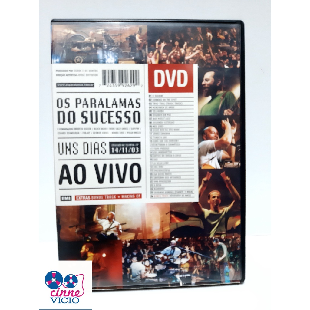 DVD Os Paralamas do Sucesso - Uns Dias - Ao vivo