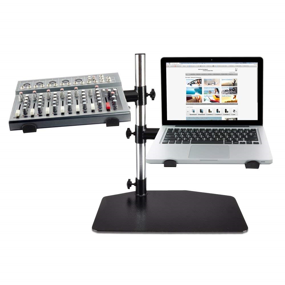 Suporte Duplo,Mesa p/Notebook Dj's,Controladora Pioneer DDJ200,DDJ400,Mixer,CDJ,c/Ajuste de Altura,Aco