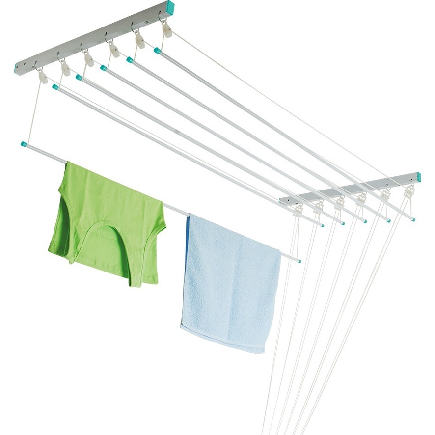 Varal Pratico De Aluminio Para Apartamento 6 Varetas 1,2m Te - Home & Living