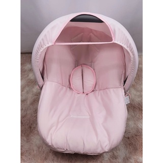 Capa Para Bebê Conforto + Capota Protetora Solar+ Protetor De Cinto Rosa bebe