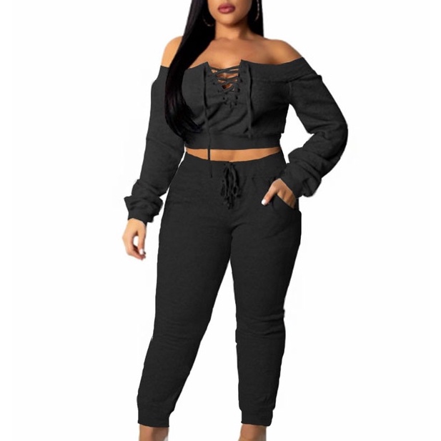 Conjunto Moletom Cropped Moletinho Feminino Detalhe no Decote GG Ao G4 Plus Size Conjuntinho