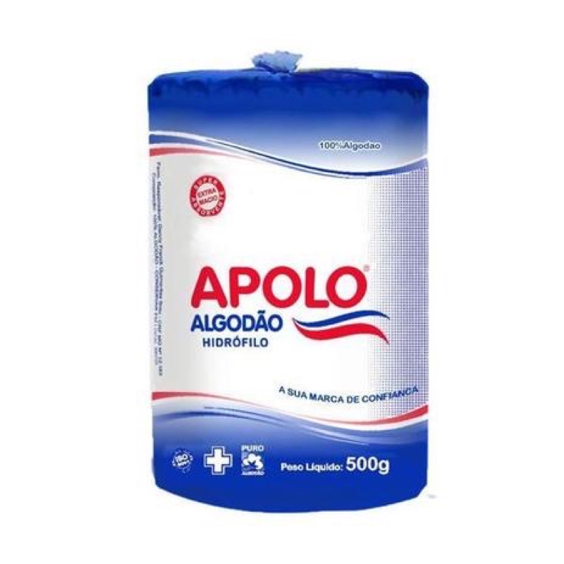 Algodão  rolo de 500g /250g 100% Algodão Apolo